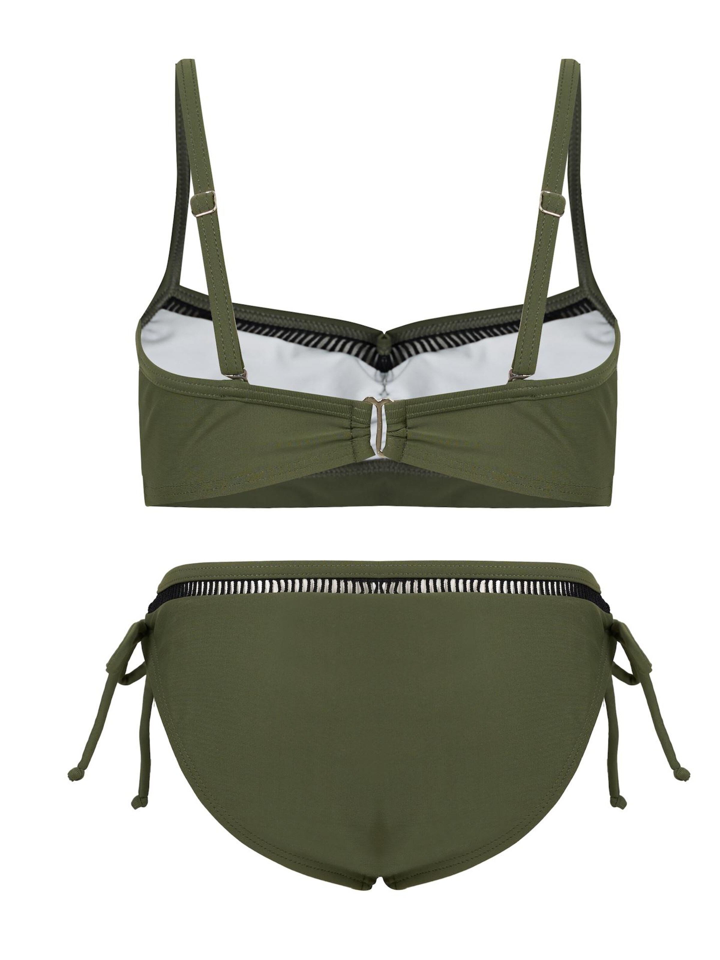 La V Triangel Bikini 'Bikini classic met kant detail' in Groen