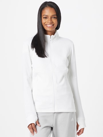 ADIDAS GOLF Athletic Jacket in White: front