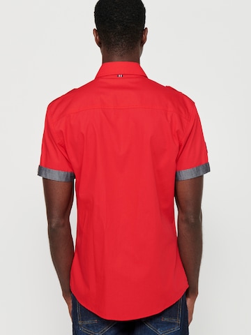 KOROSHI Regular Fit Hemd in Rot
