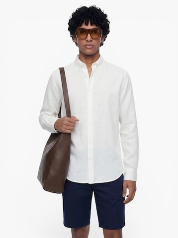 SELECTED - Ajuste regular Camisa 'SLHKALLE' en blanco: frente