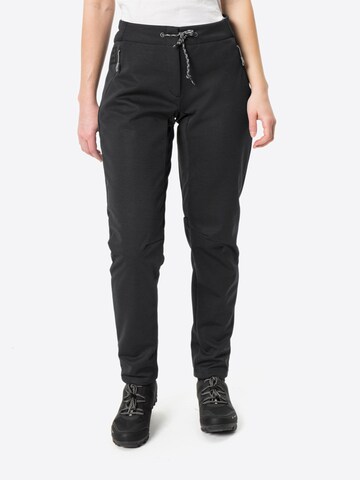 VAUDE Slim fit Workout Pants 'Tremalzo' in Black: front