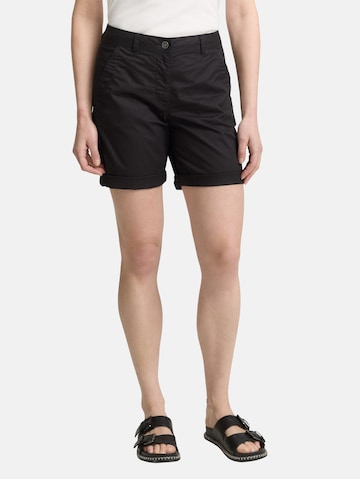 TOM TAILOR Regular Chino in Zwart: voorkant