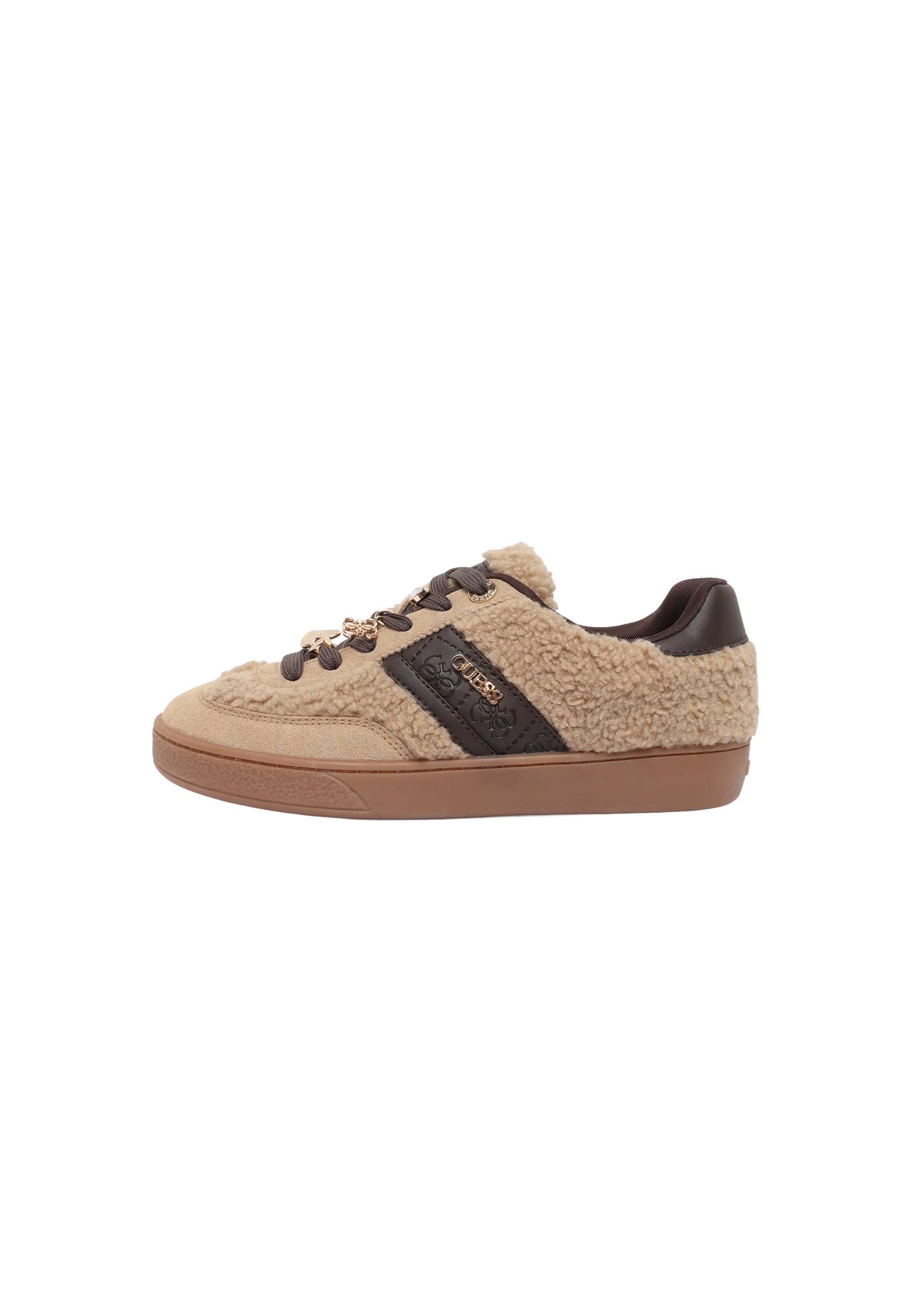 GUESS Matalavartiset tennarit 'NAOKI3' värissä beige: etupuoli