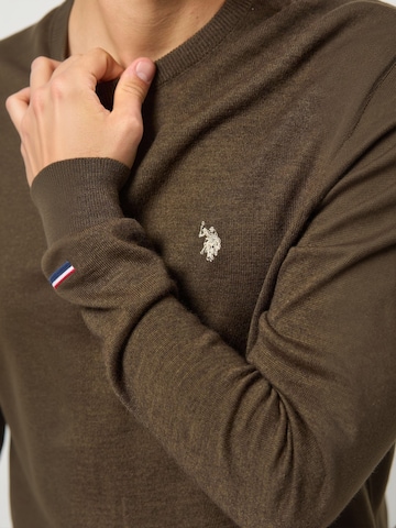 U.S. POLO ASSN. Pullover ' UMKent ' i brun: forside