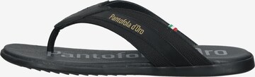 PANTOFOLA D'ORO T-Bar Sandals in Black