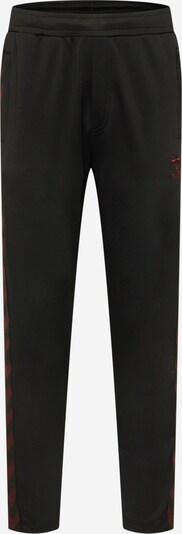 Hummel Hose in dunkelrot / schwarz, Produktansicht