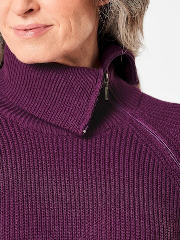 Goldner Gebreide jurk in Lila