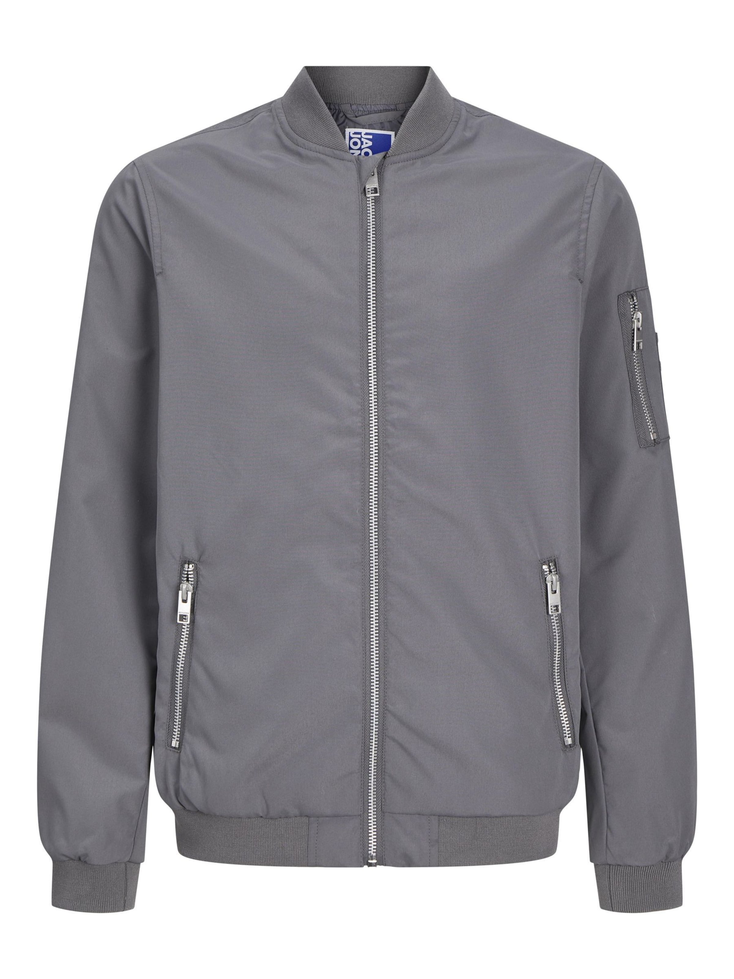 Jack & Jones Junior Jacke 'JJERush' in Grau: Vorderseite