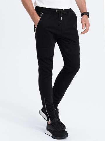 Effilé Pantalon 'PASK-22FW-004' Ombre en noir