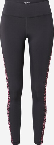 Skinny Pantalon de sport Reebok en noir : devant