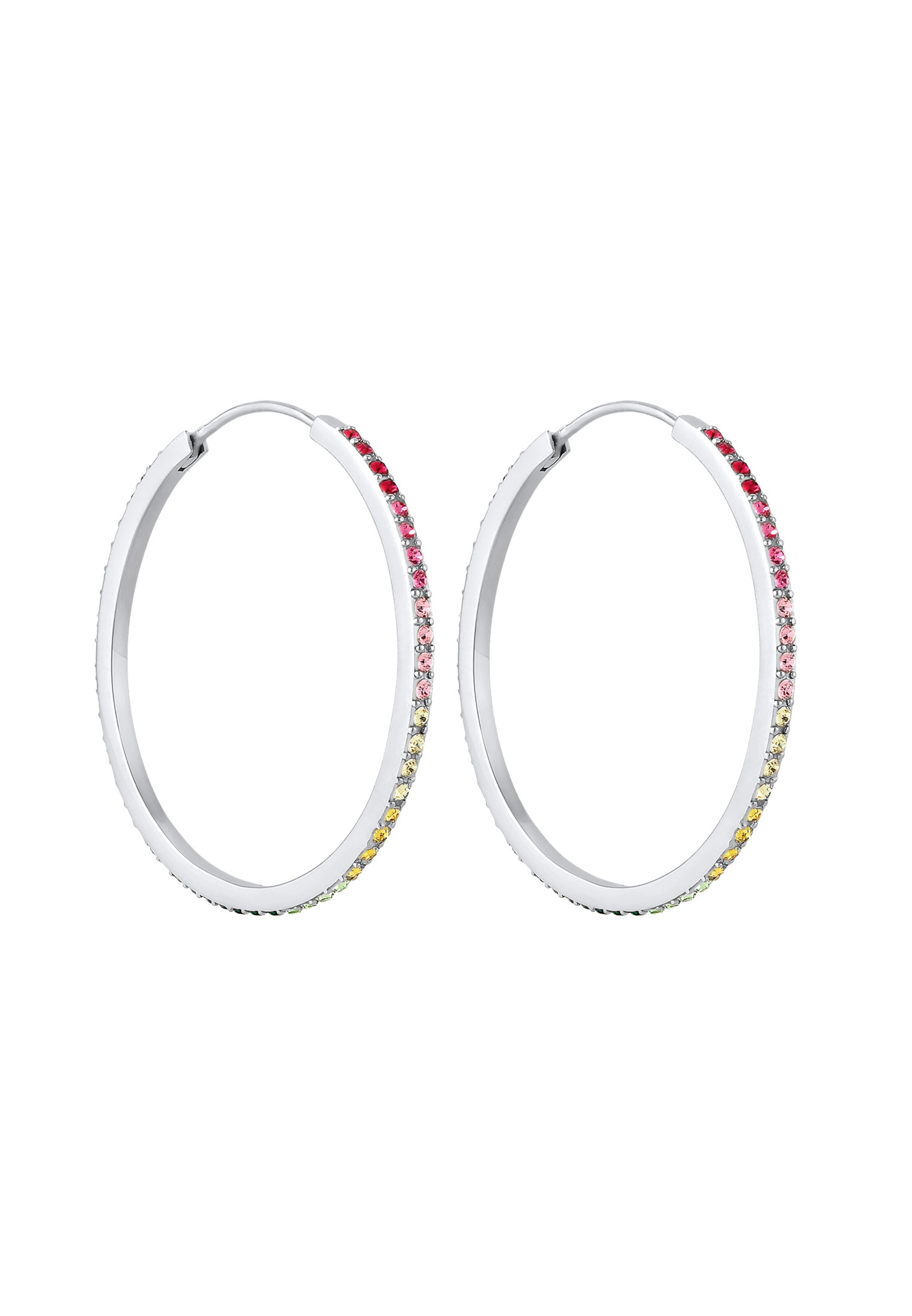 ELLI Ohrringe Creole, Multi-Color in Silber