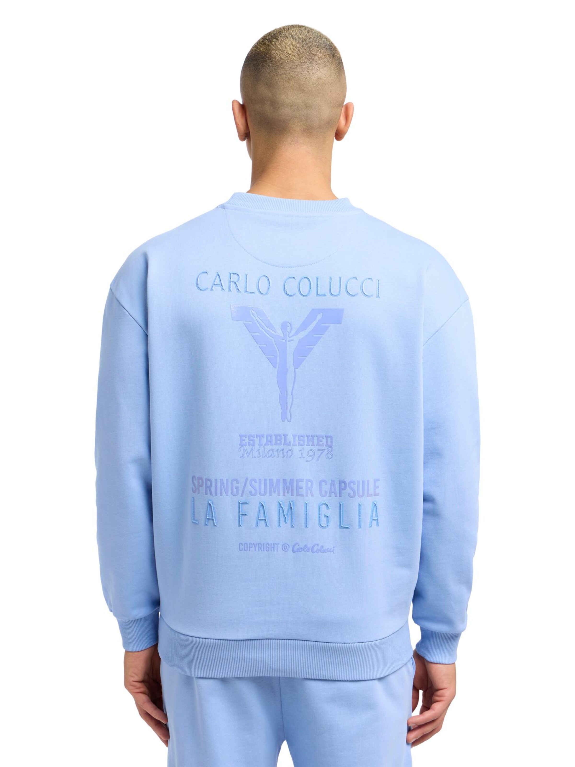 Carlo Colucci Sweatshirt ' D'ottavio ' in Blau
