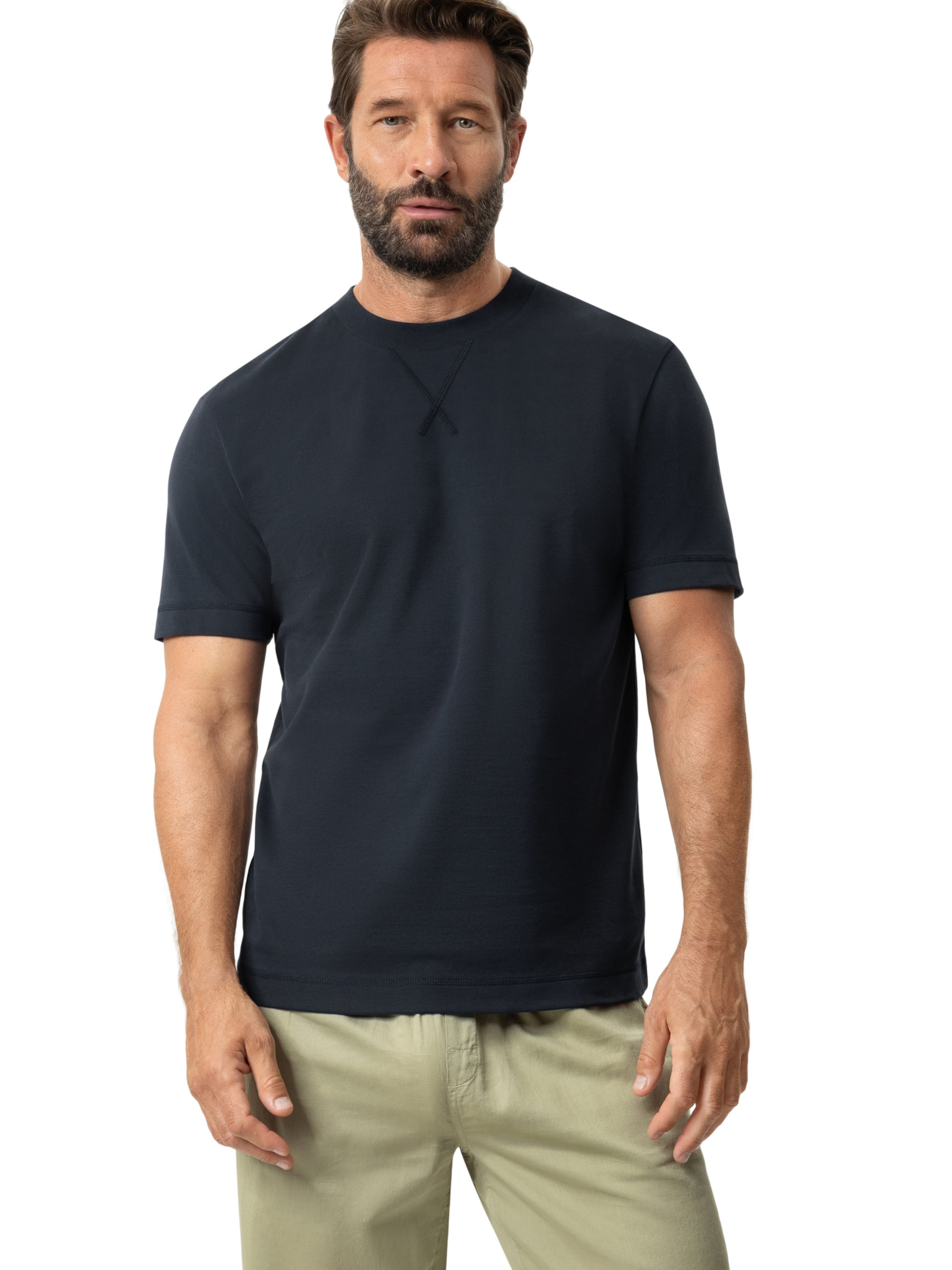 Mey T-Shirt ' Serie Serious Essentials ' in Blau: Vorderseite