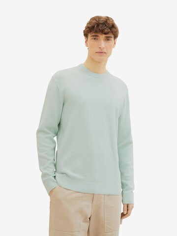 TOM TAILOR DENIM Sweater in Green: front