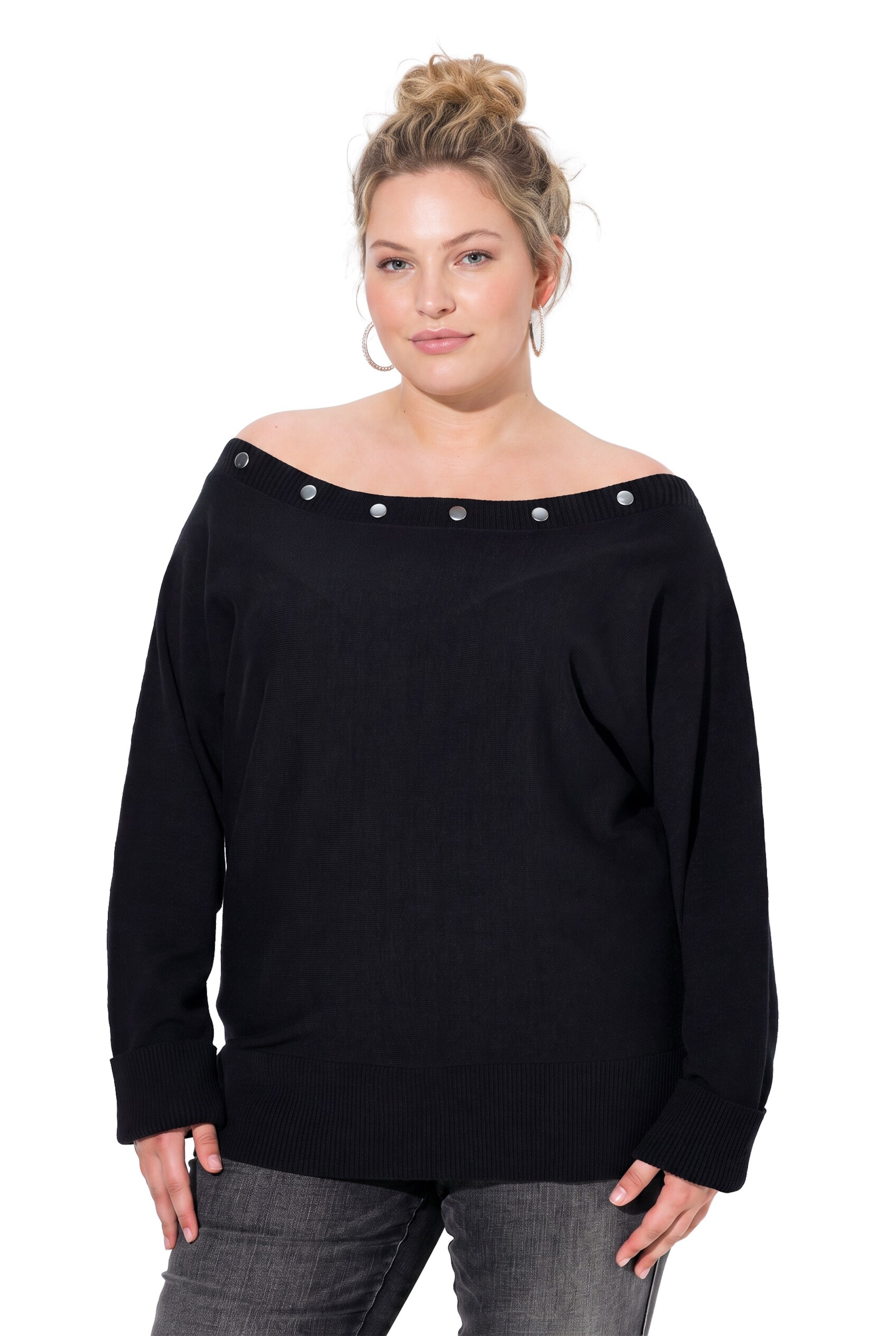Ulla Popken Pullover in Schwarz: Vorderseite