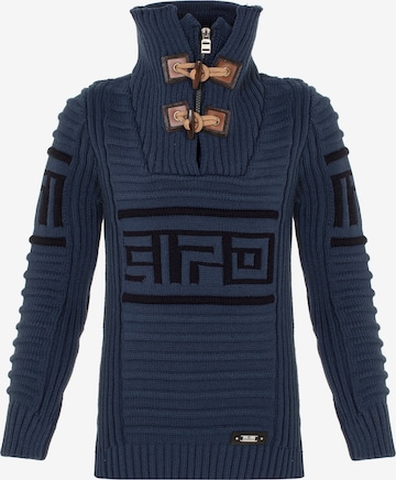 CIPO & BAXX Sweater in Blue: front