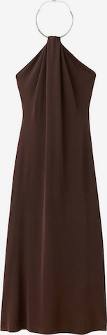 MANGO Knitted dress in Brown: front