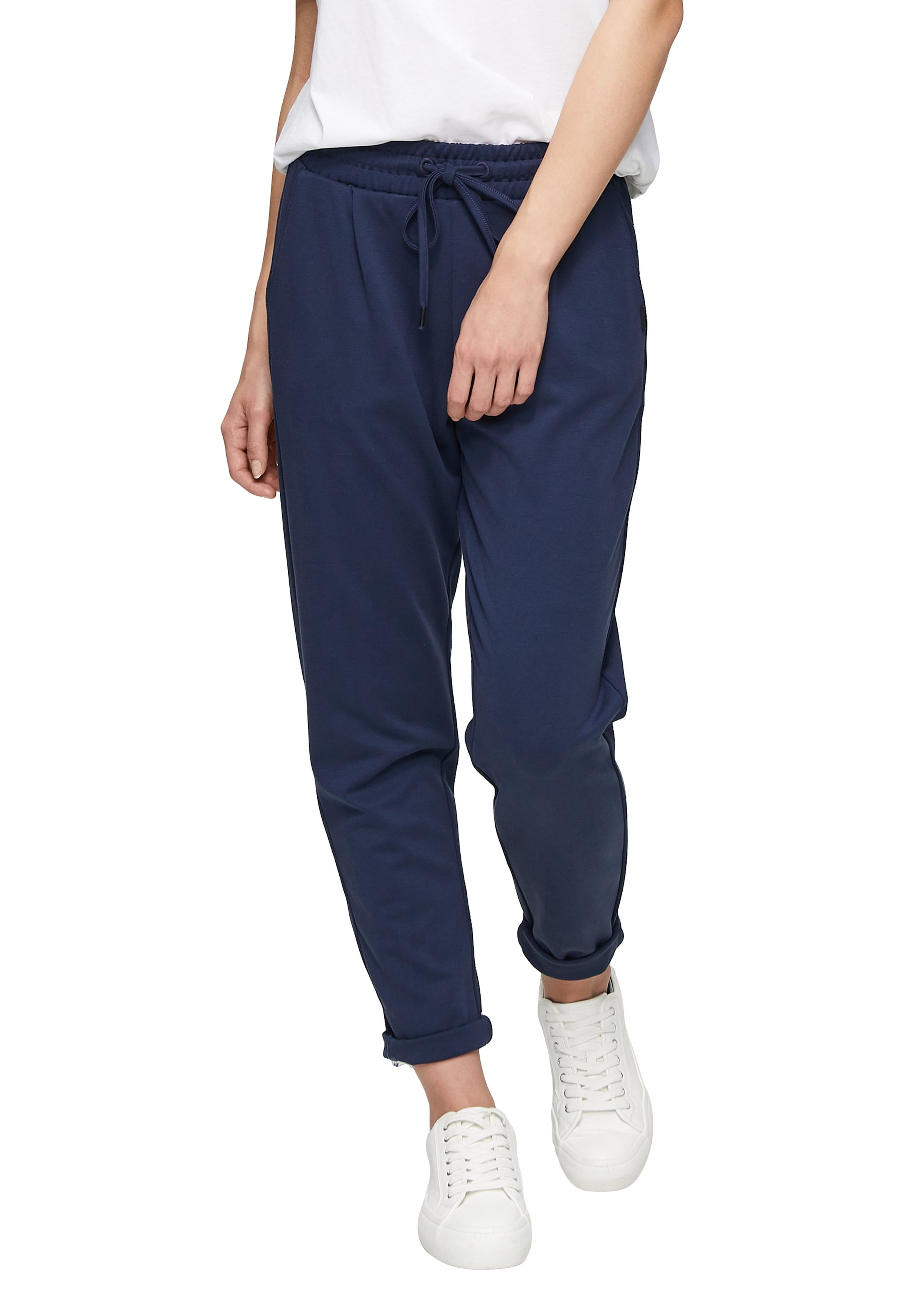 Effilé Pantalon à pince QS en bleu
