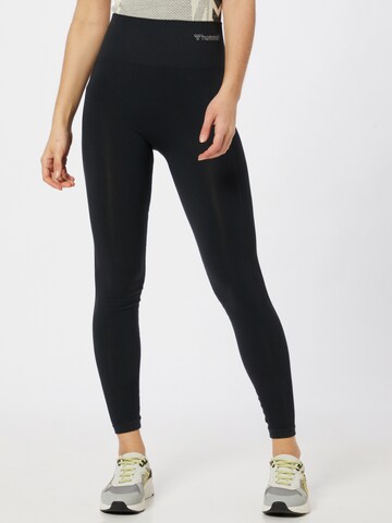 Hummel - Skinny Pantalón deportivo 'Tif' en negro: frente