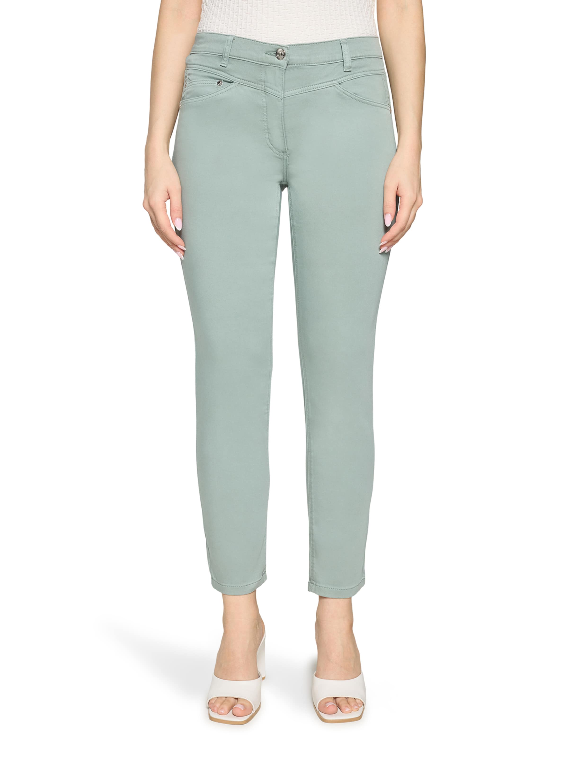 Betty Barclay Slimfit Hose in Grün: Vorderseite
