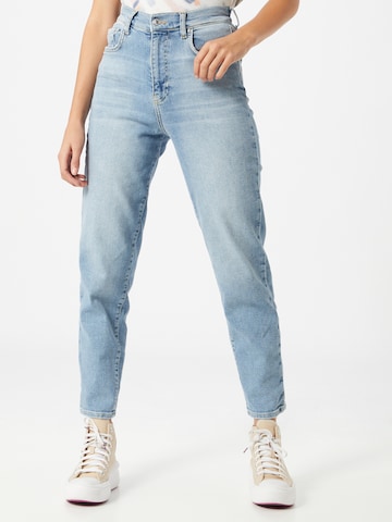 Loosefit Jeans de la Gina Tricot pe albastru: față