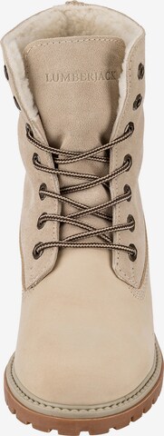 Lumberjack Lace-Up Ankle Boots 'River' in Beige