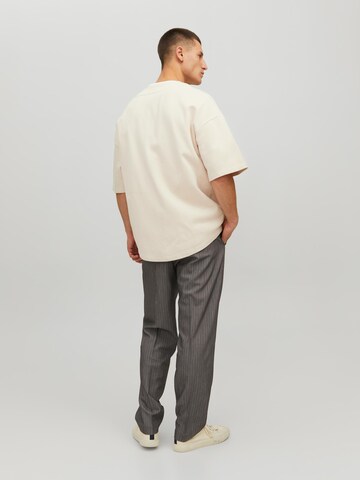 JACK & JONES Strikkejakke 'Team Baseball' i beige