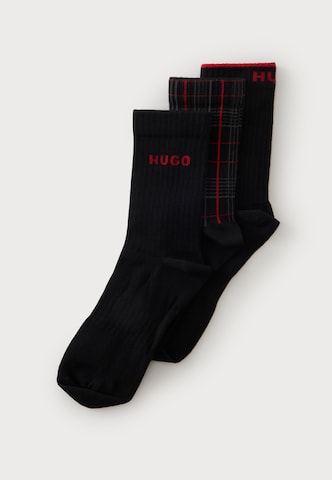 Șosete de la HUGO pe negru: față