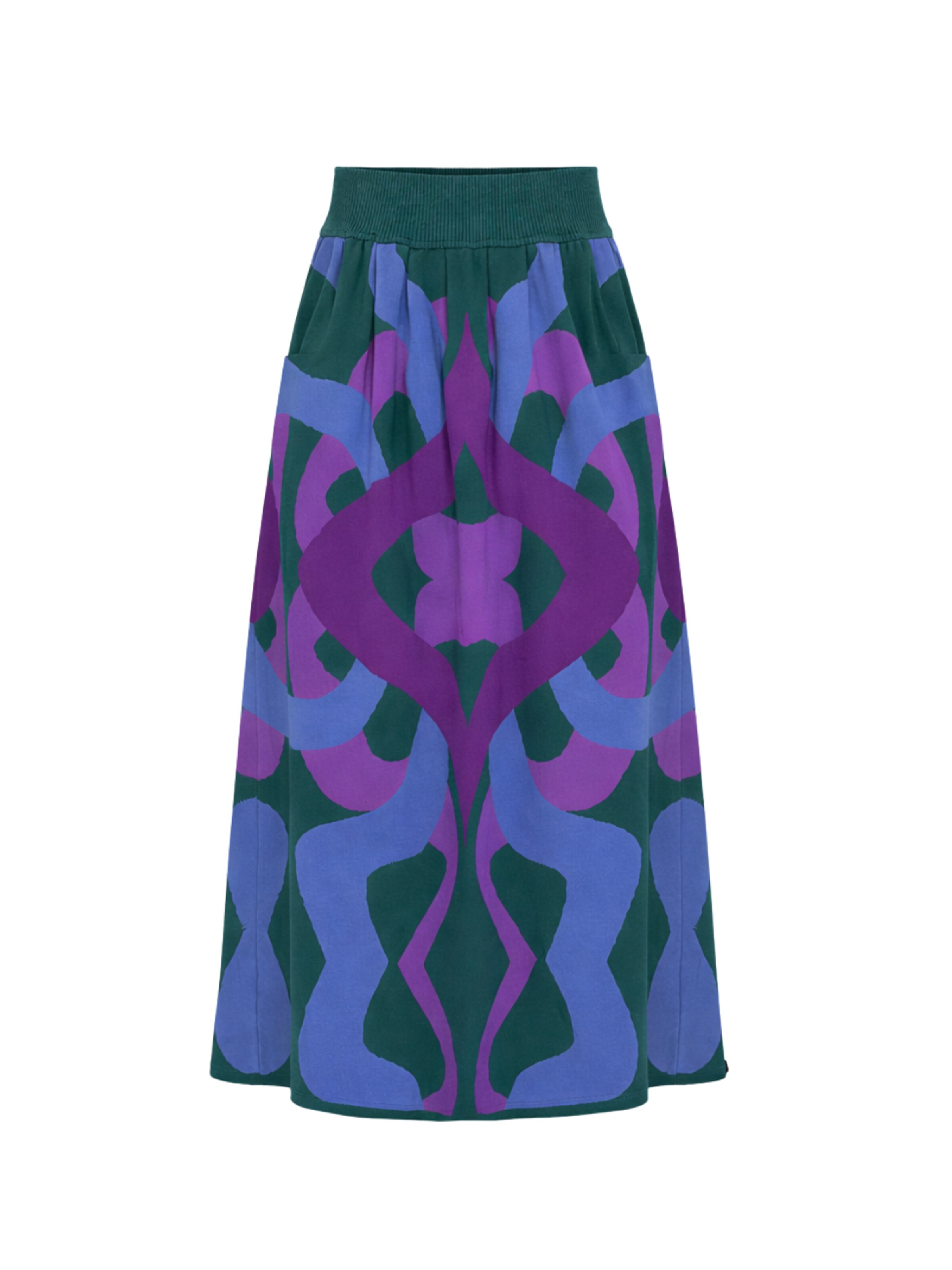 Csillag Zsuzsi - Falda 'Dreamgate Ruffled Pocket' en verde: frente