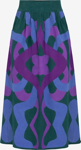 Csillag Zsuzsi - Falda 'Dreamgate Ruffled Pocket' en verde: frente