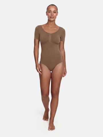 cfab Shaping bodysuit 'T-Shirt Bodysuit Sculpting Shapewear mit String' in Brown