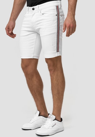 INDICODE JEANS Slimfit Shorts 'Fife' in Weiß