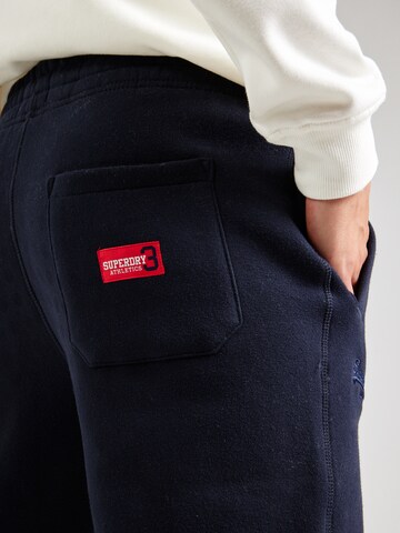 Superdry Tapered Broek 'Essential' in Blauw