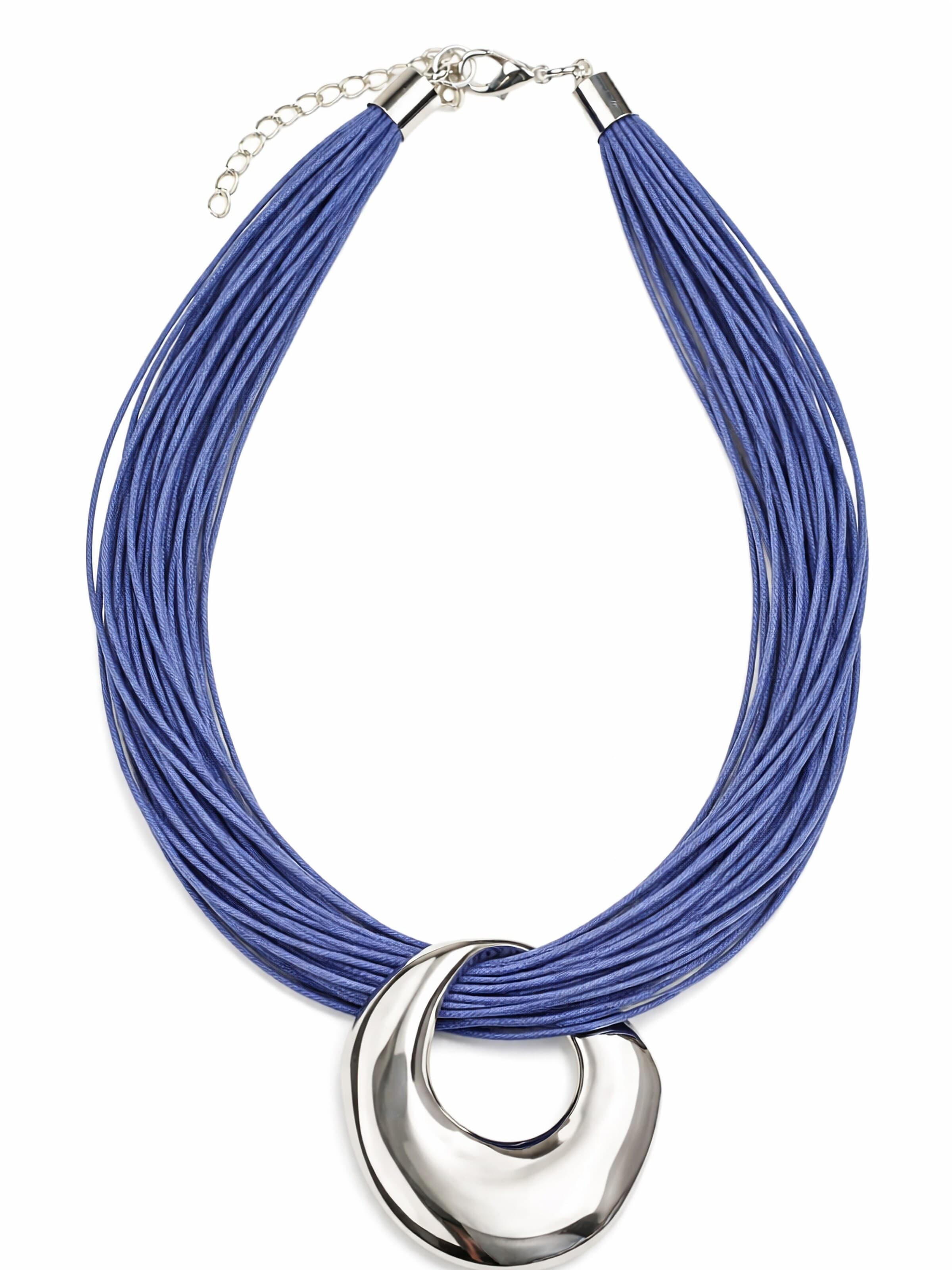 COLLEZIONE ALESSANDRO Necklace 'Evora' in Blue: front