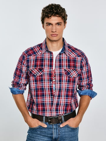 BIG STAR Comfort fit Overhemd ' RETINEZI ' in Rood: voorkant