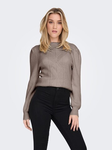 ONLY Sweater 'FIA' in Brown: front