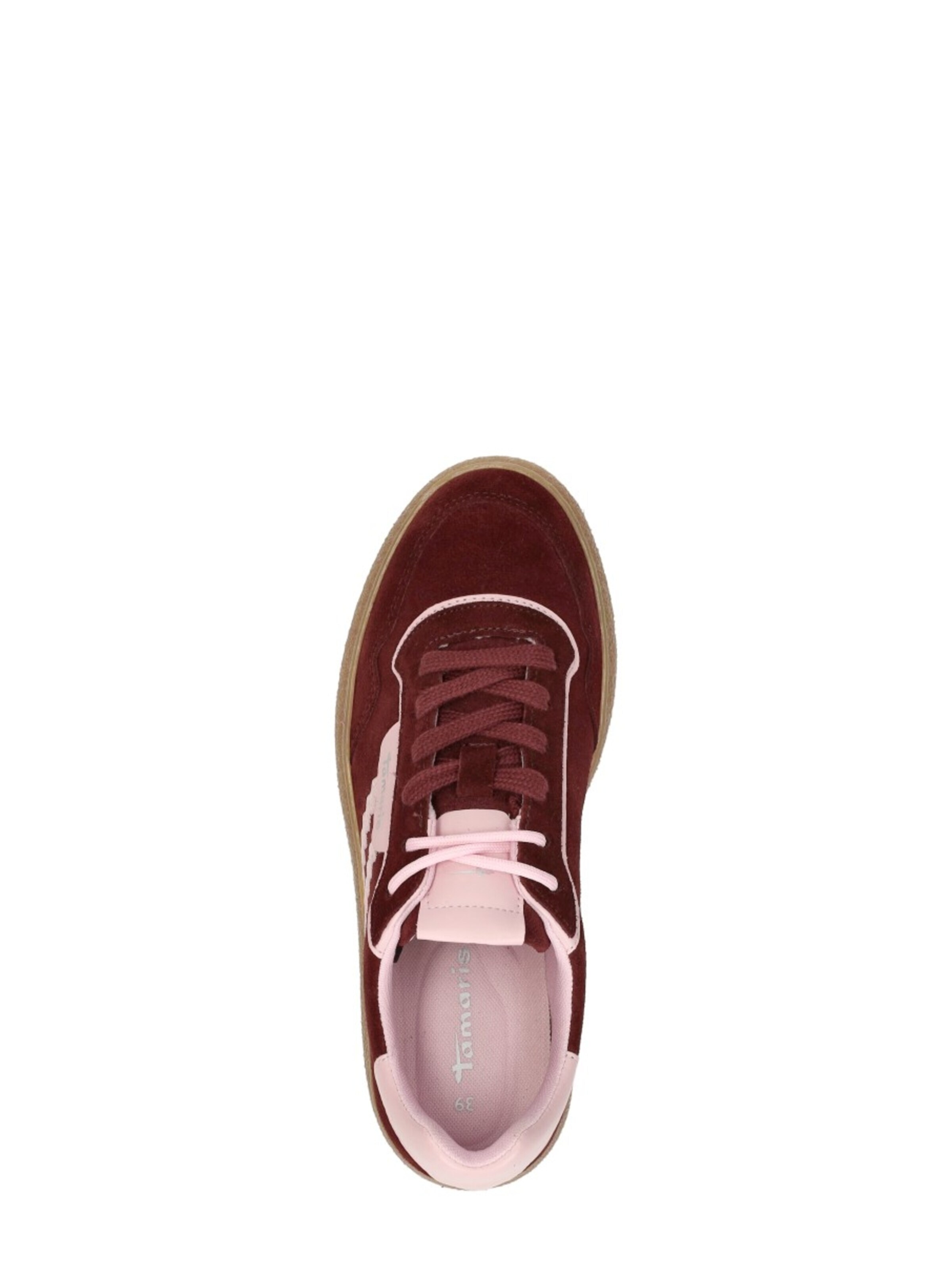 Tamaris Sportieve veterschoen 'Sneakers Laag' in Rood