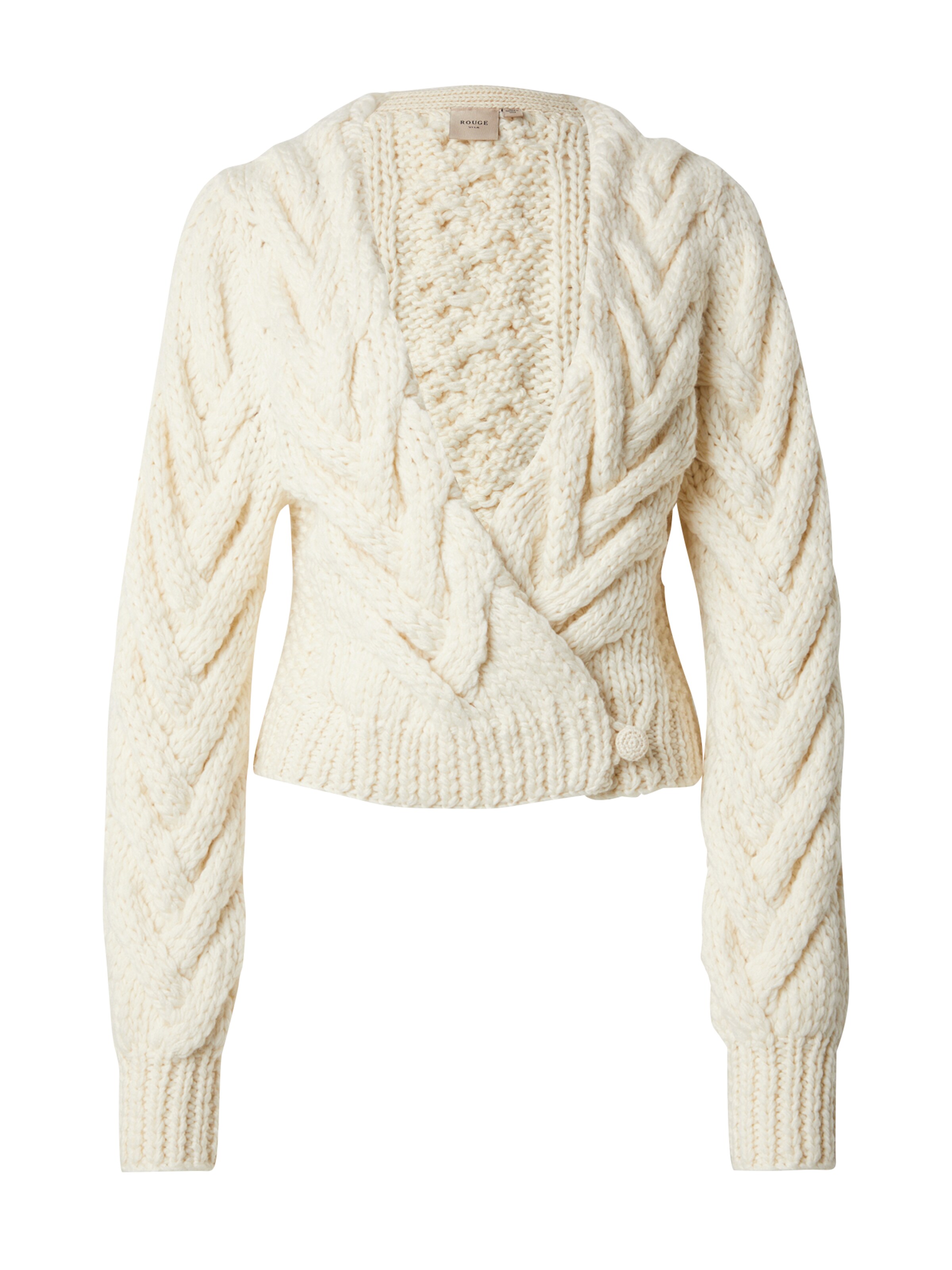 Geacă tricotată 'Senne' de la VILA ROUGE EDIT pe bej: față