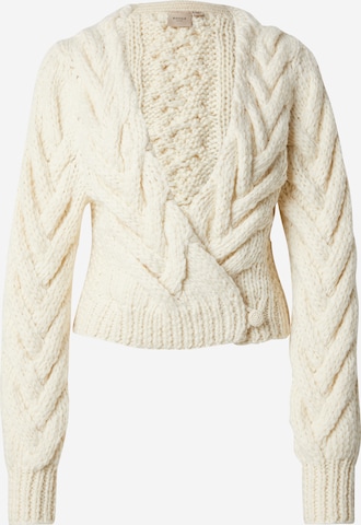 VILA ROUGE EDIT Neuletakki 'Senne' värissä beige: etupuoli