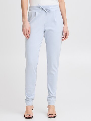 Effilé Pantalon 'Kate' ICHI en bleu : devant