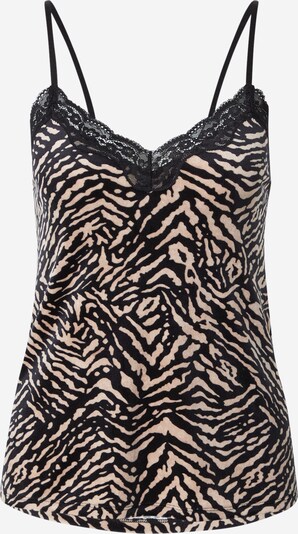 Hunkemöller Top 'Cami' in beige / schwarz, Produktansicht