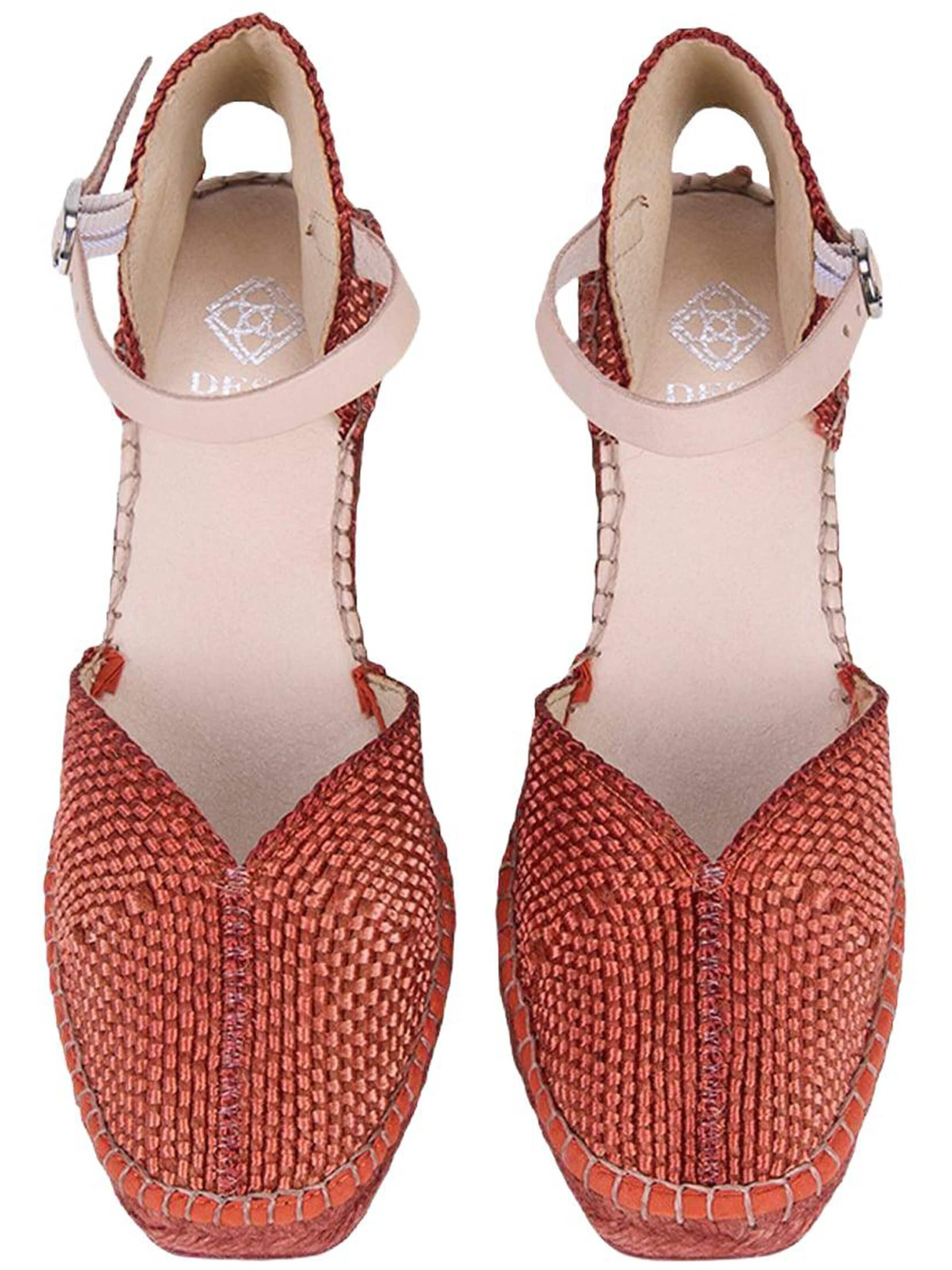 Desa Espadrilles 'Keilabsatz-Slipper' in Red