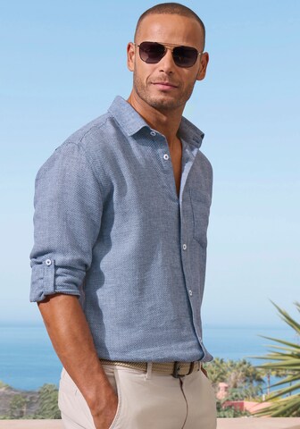 JOHN DEVIN Regular fit Button Up Shirt in Blue