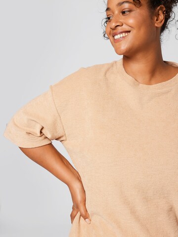 A LOT LESS Oversized bluse 'Luna' i beige