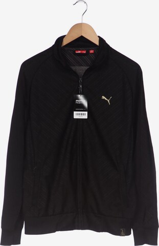 PUMA Sweatshirt & Zip-Up Hoodie in M in Black: front