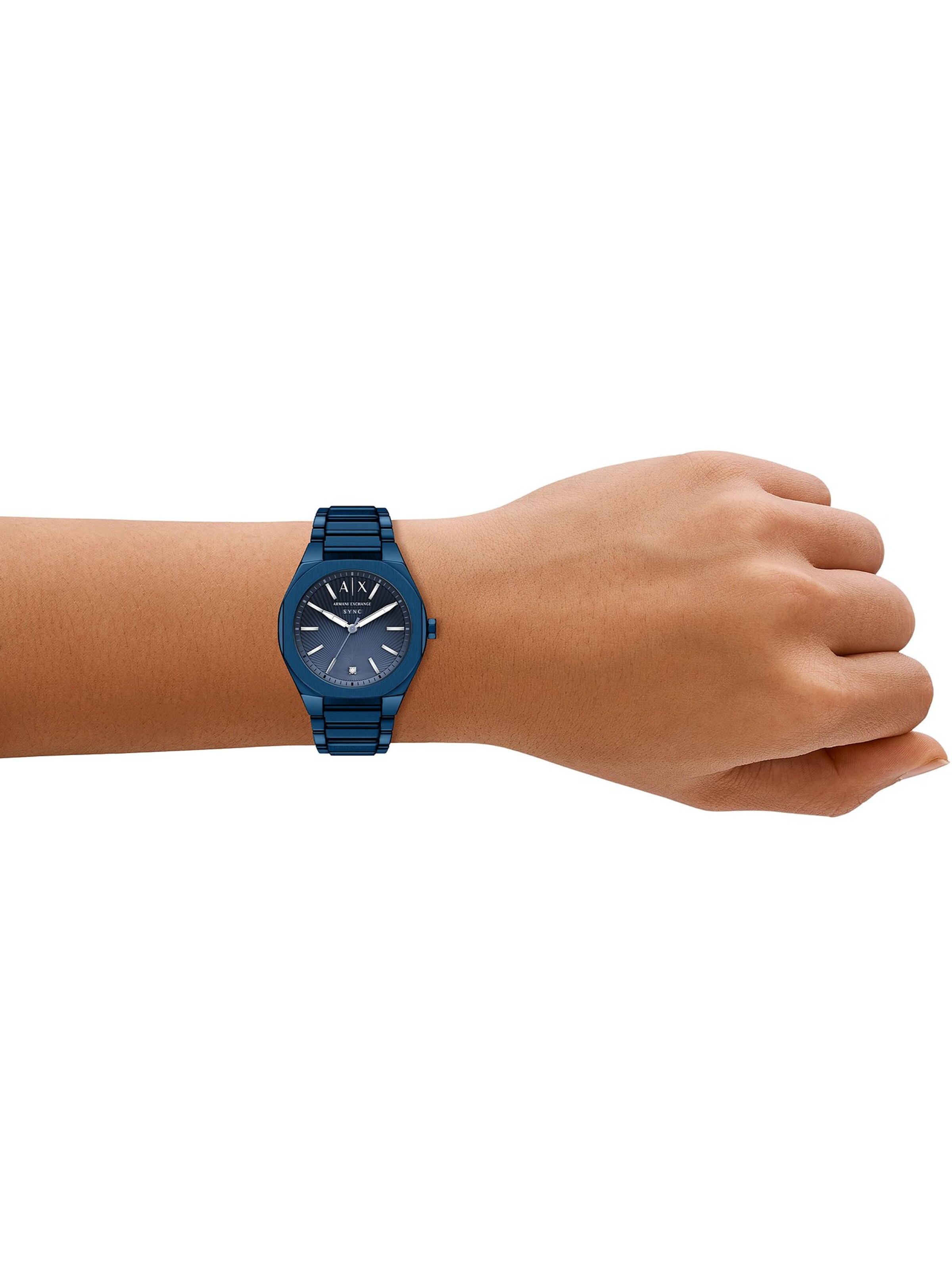 ARMANI EXCHANGE Analoguhr in Blau: Vorderseite
