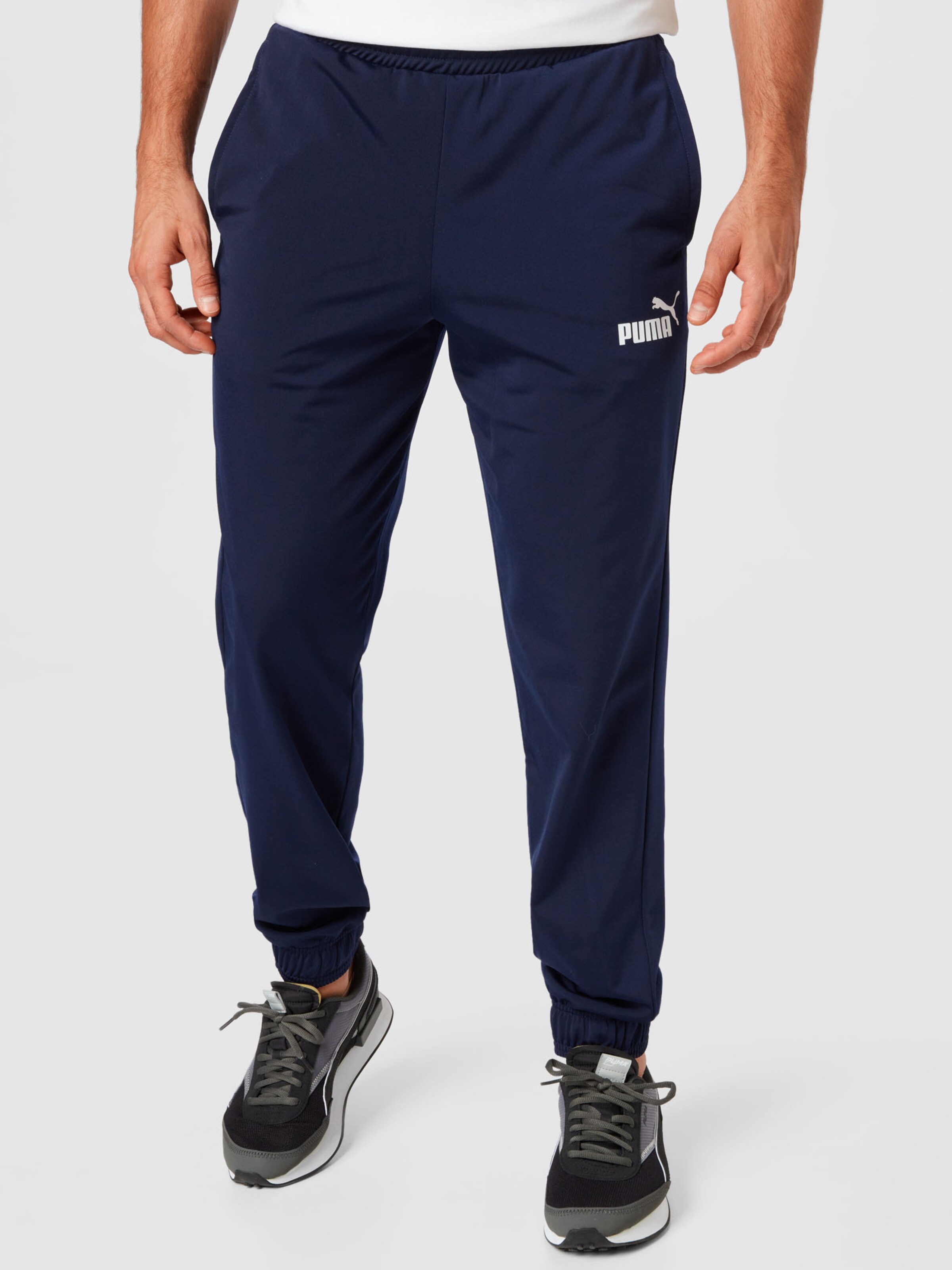 puma tracksuit bottoms blue