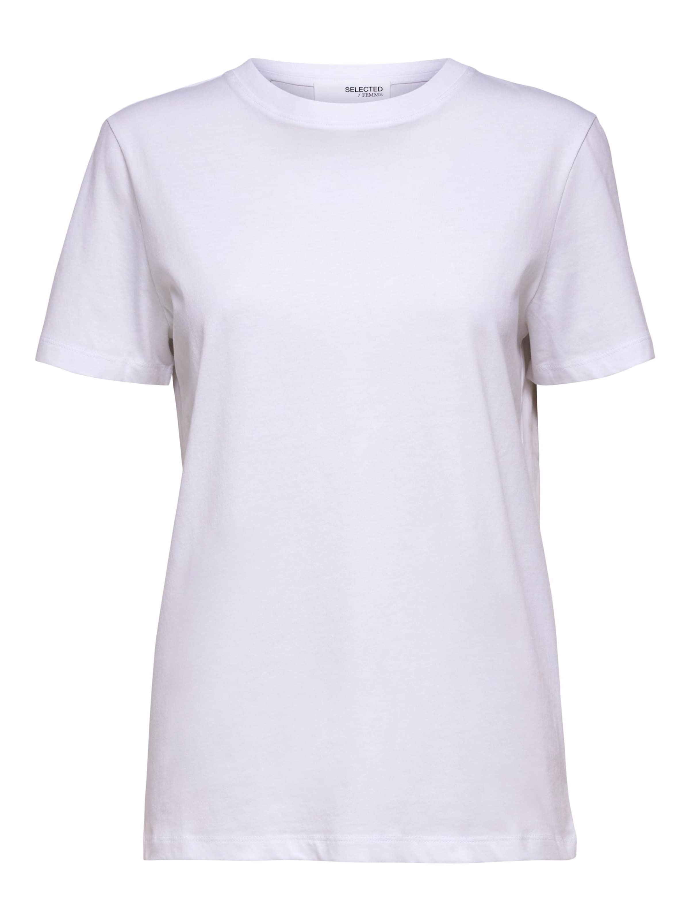 SELECTED - Camiseta 'ESSENTIAL' en blanco: frente