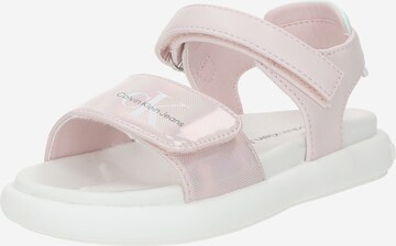 rožinė Calvin Klein Jeans Sandalai: priekis