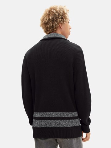TOM TAILOR DENIM Pullover i sort